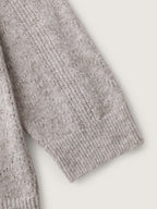 Hooded Zipper-Front Knit Cardigan