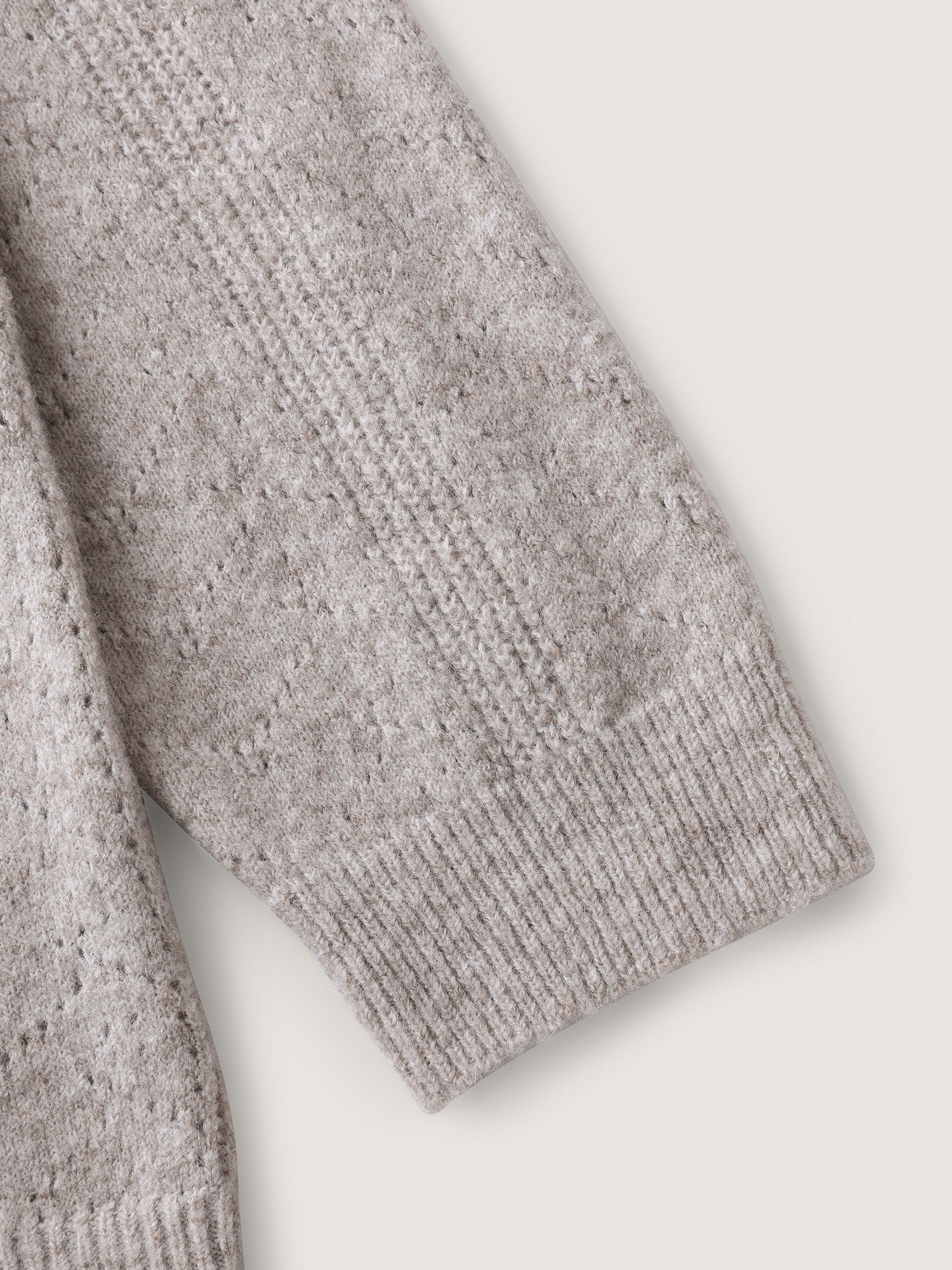 Hooded Zipper-Front Knit Cardigan