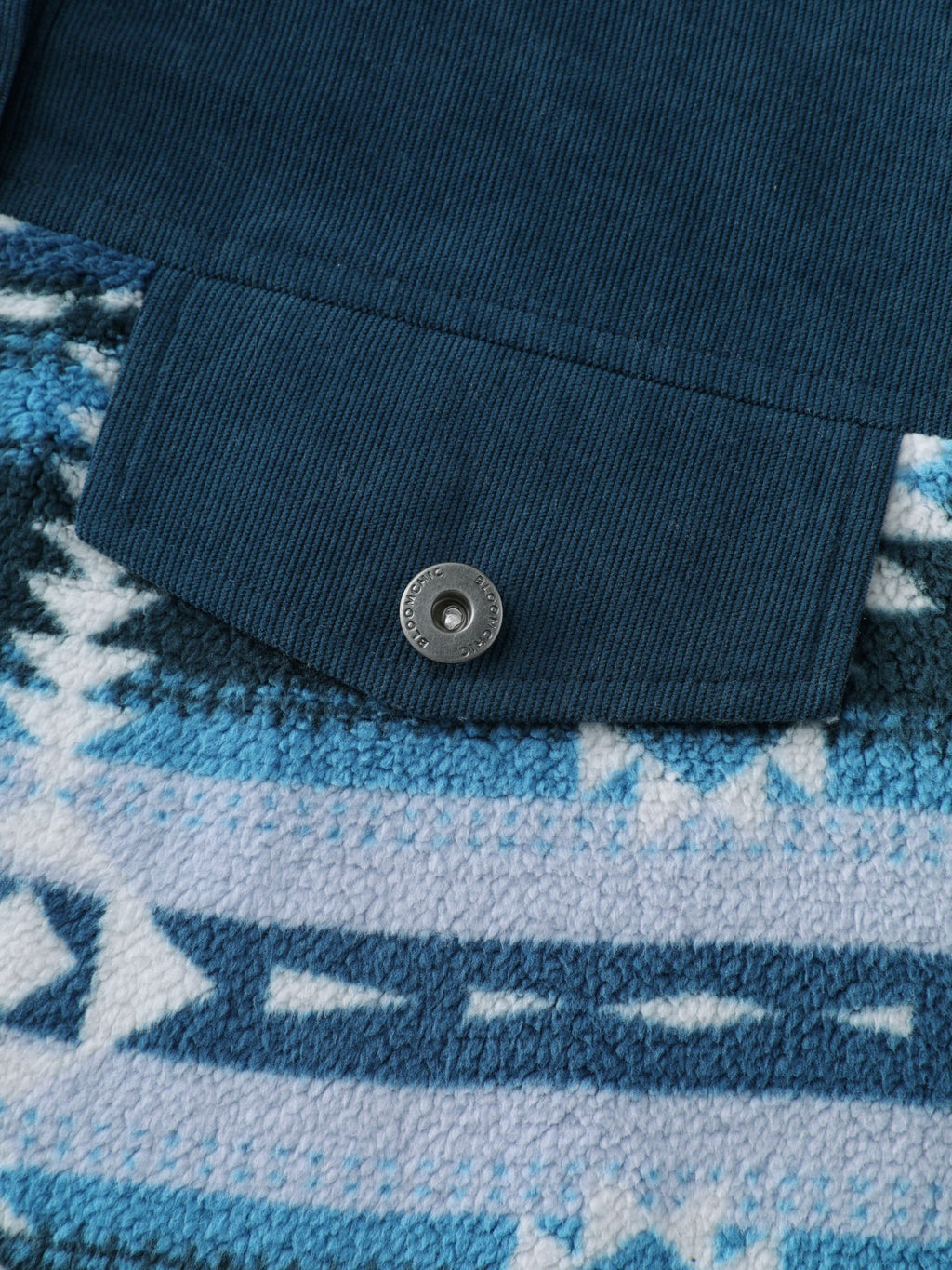 Geometric Print Button Jacket