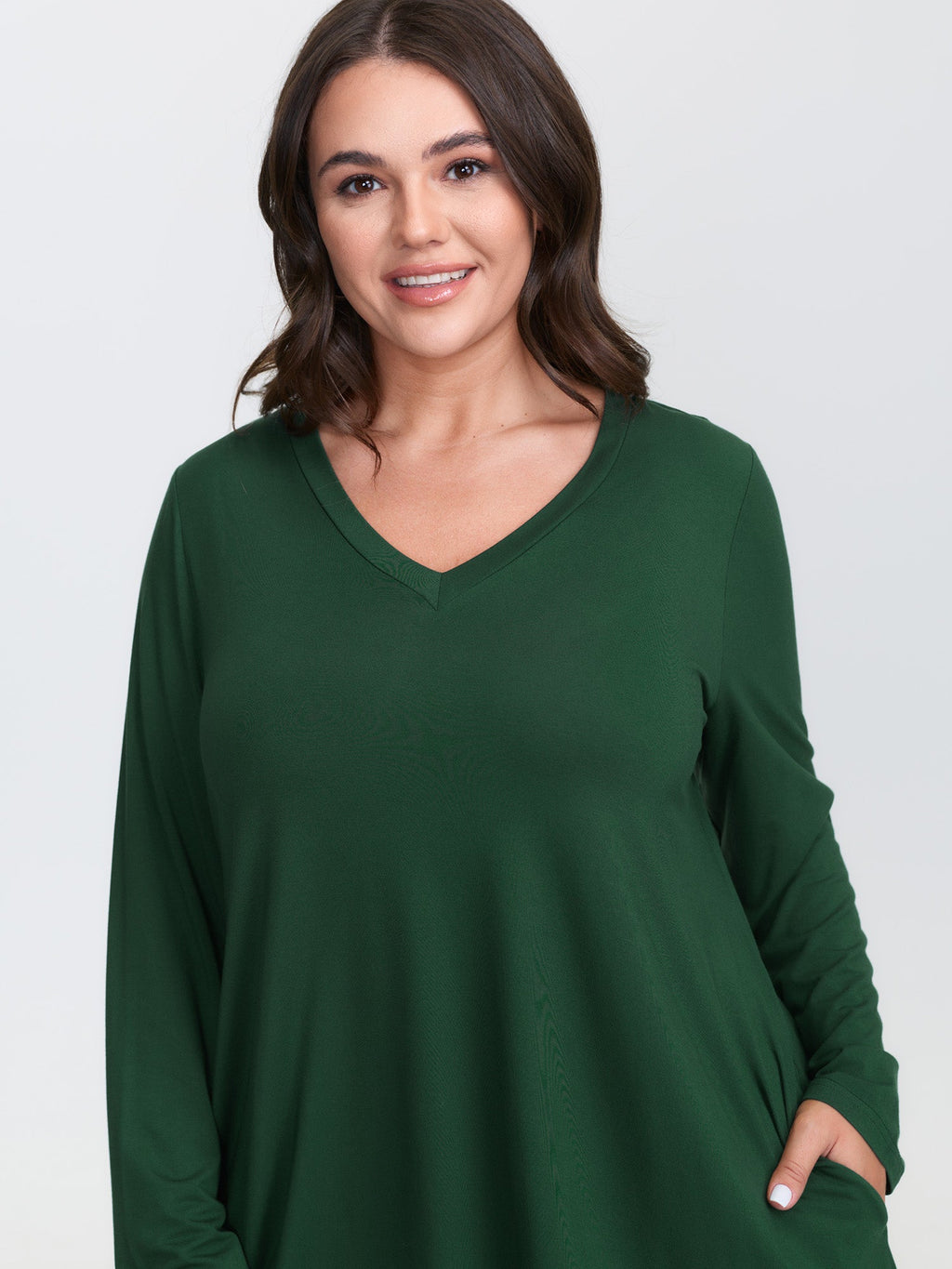Supersoft V Neck High Low Hem T-Shirt