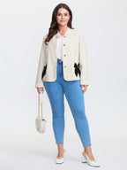 Tweed Bowknot Cropped Coat