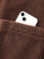 Teddy Fleece Lapel Sleeveless Vest