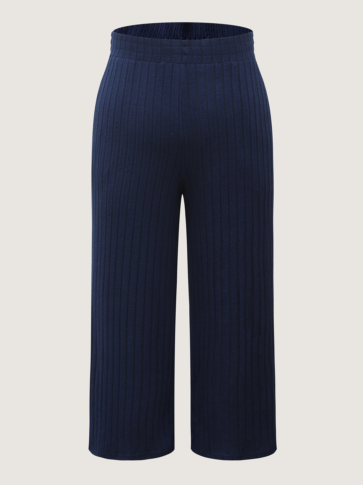 Stretchy Pit Strip Solid Loungewear Set