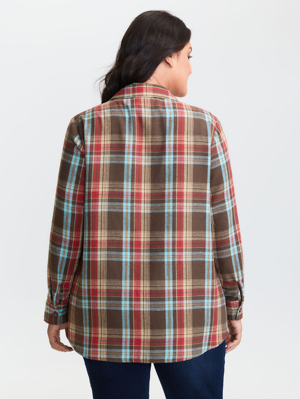 Plaid Print Button Down Shirt