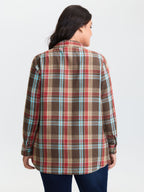 Plaid Print Button Down Shirt