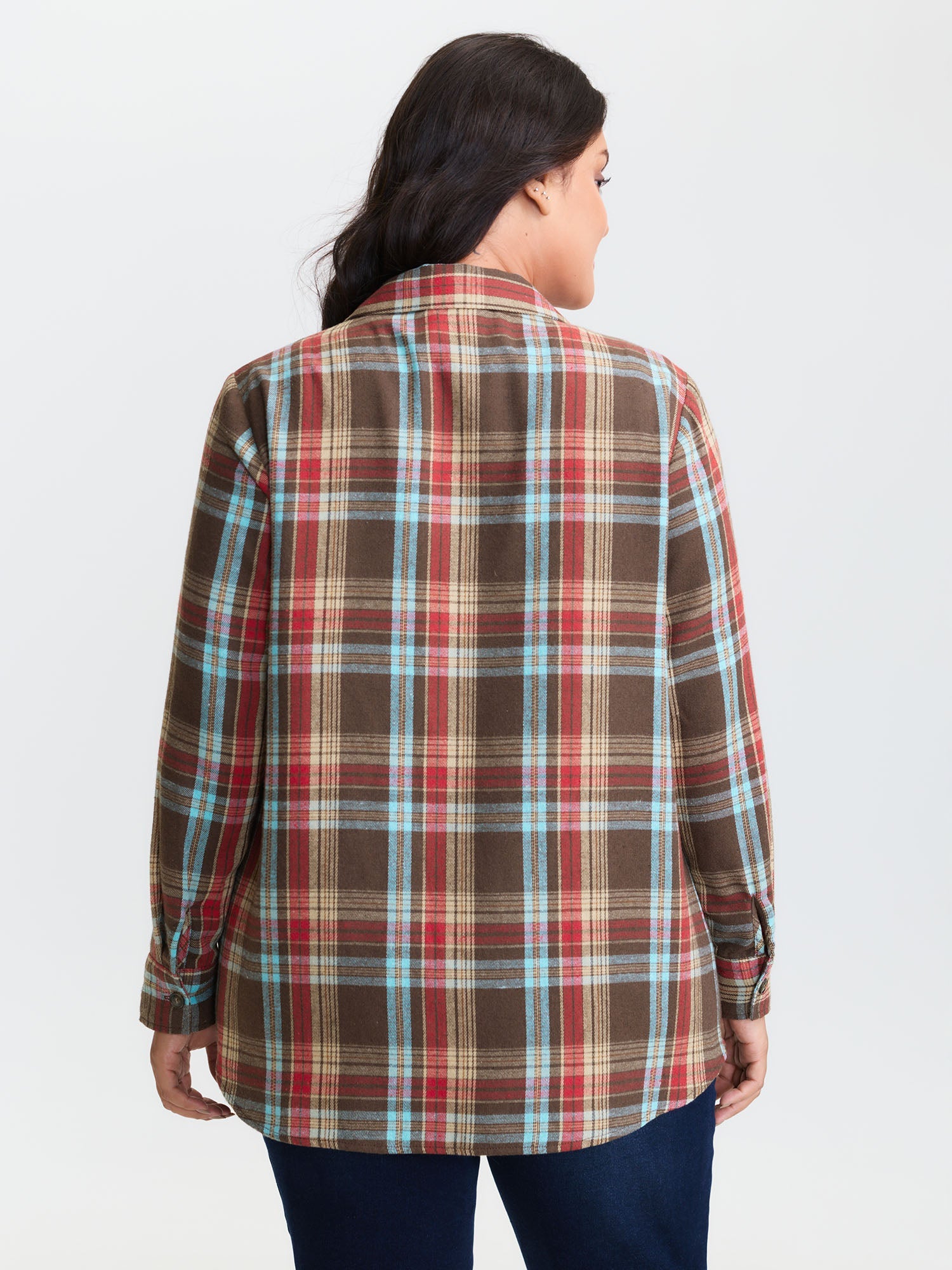 Plaid Print Button Down Shirt