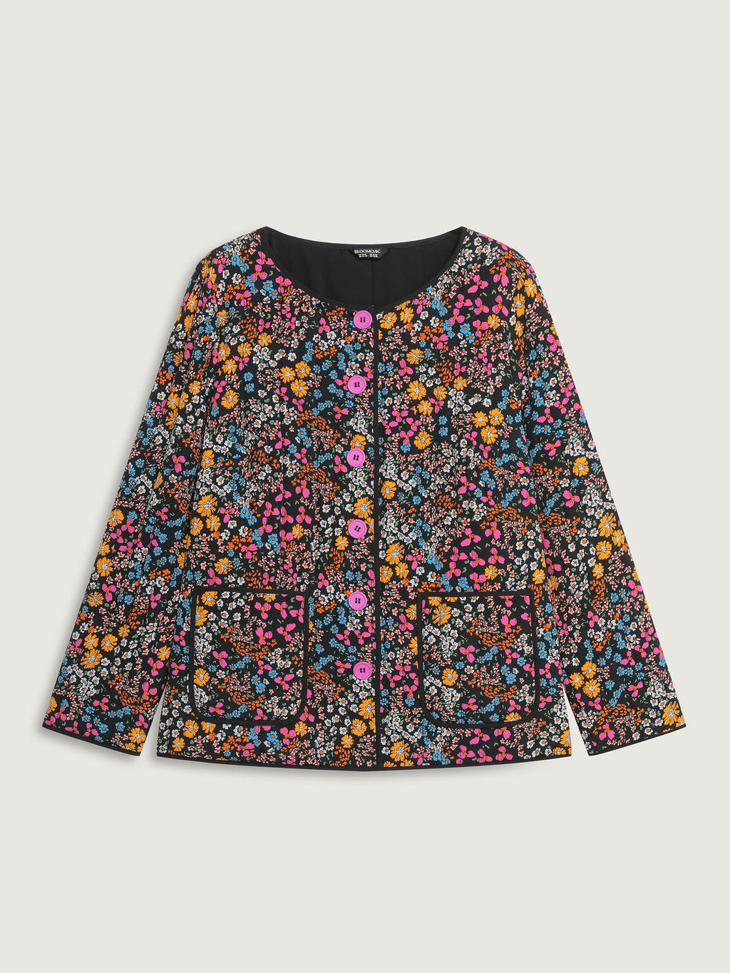 Floral Print Padded Cotton Jacket