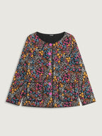 Floral Print Padded Cotton Jacket