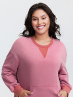 Pure Cotton Washed Distressed Pocket Sweatshirt