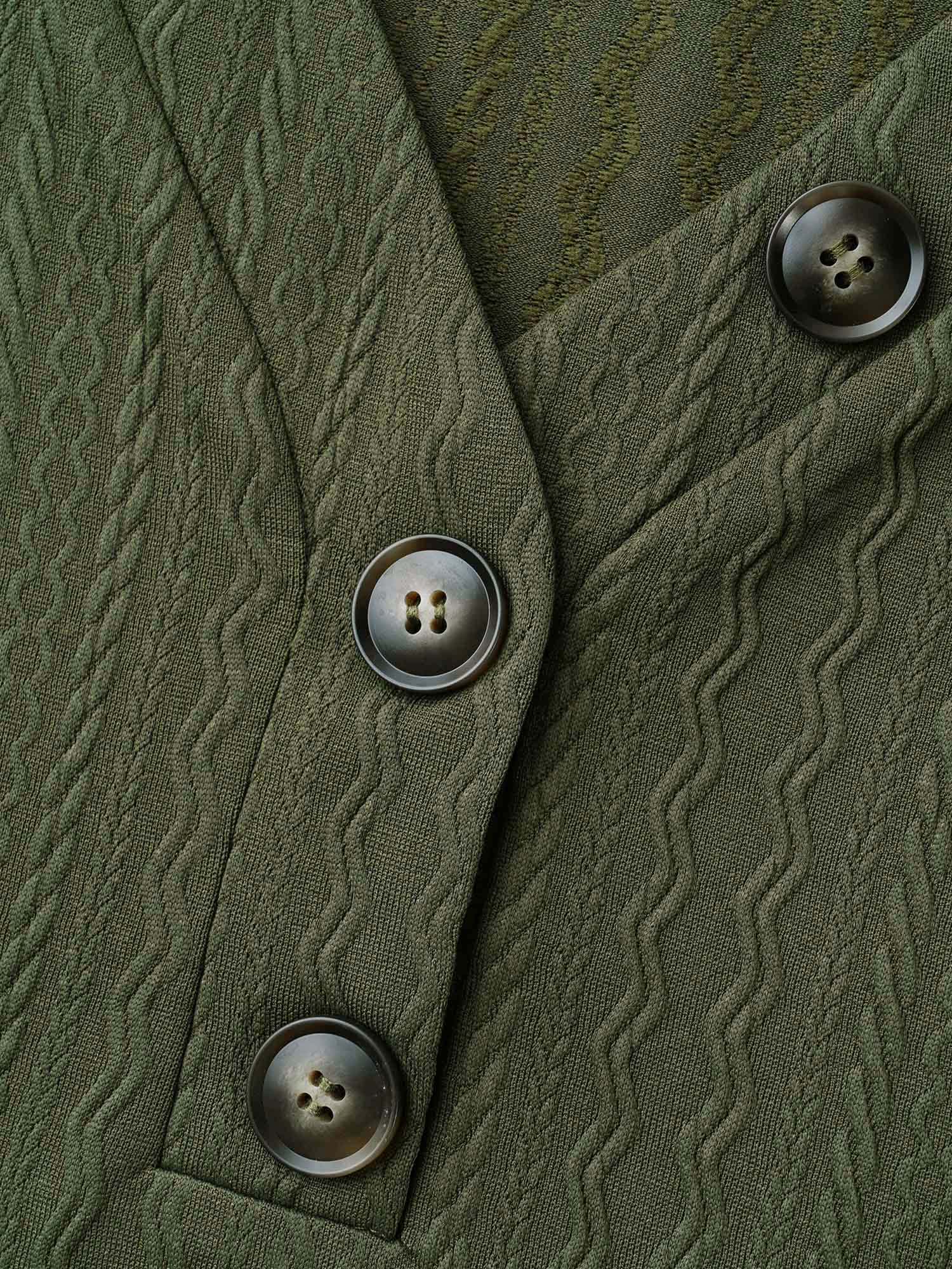 Plain Knit Texture Gathered Top