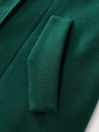 Color Contrast Belted Lined Coat