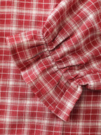 Gingham Ruffled Hem Loungewear Set