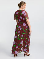 Hidden Zipper Floral Layered Pockets Jumpsuit