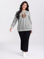 Supersoft Squirrel Embroidered Sweatshirt