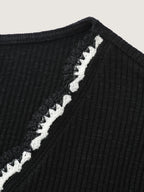 Textured Stripe Contrast Stretchy T-Shirt