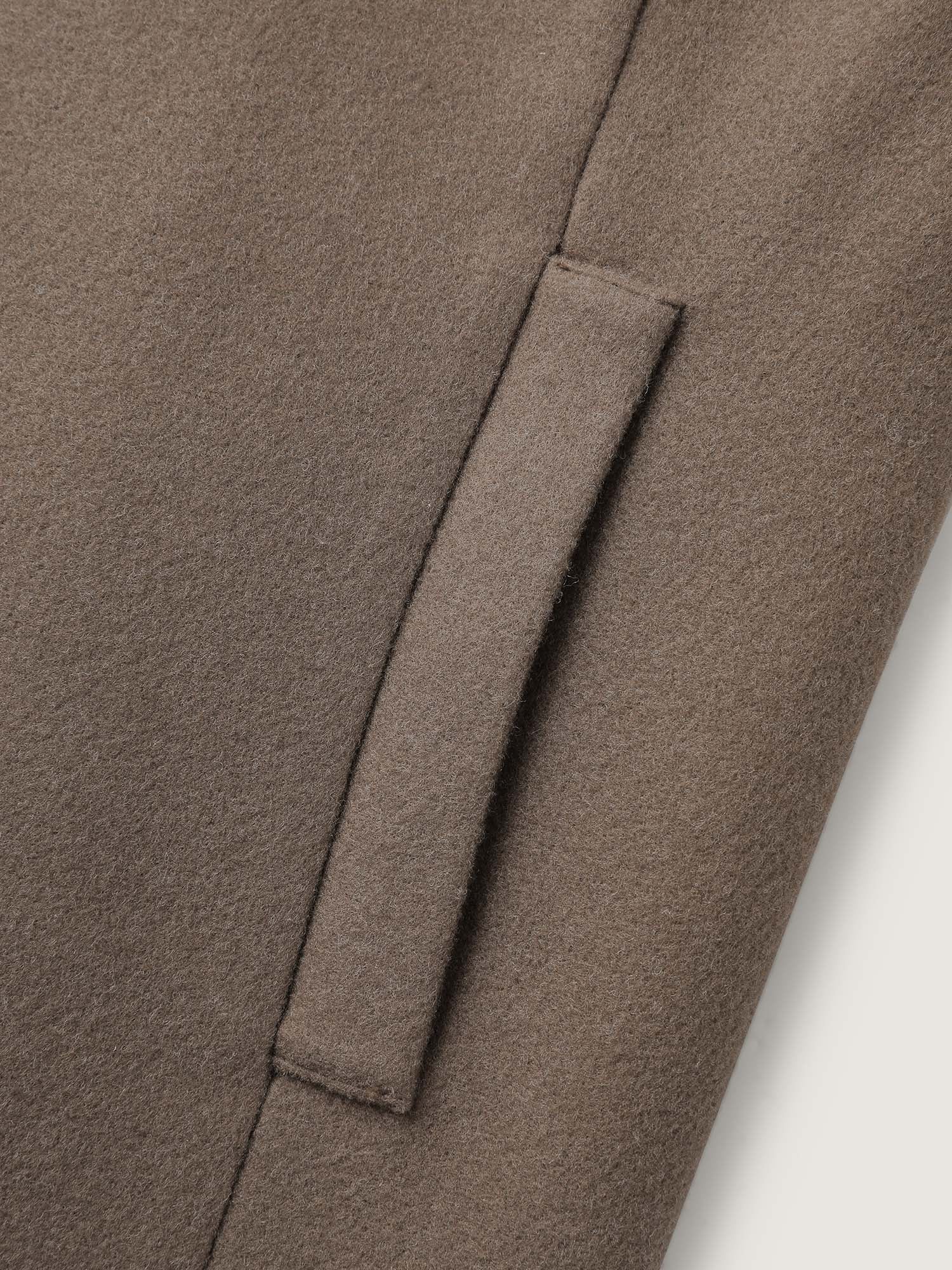 Double-Breasted Pockets Notched Lapels Coat