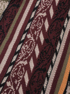 Boho Stripe Flared Sleeve Stretchy Pullover