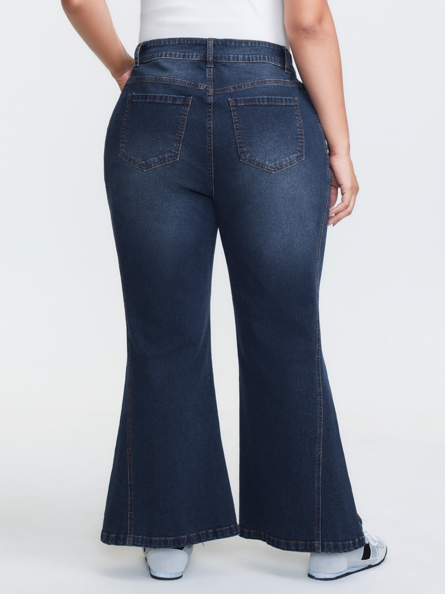 Mid-Rise Flare Hem Jeans
