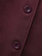 Solid Three Button Flared Coat