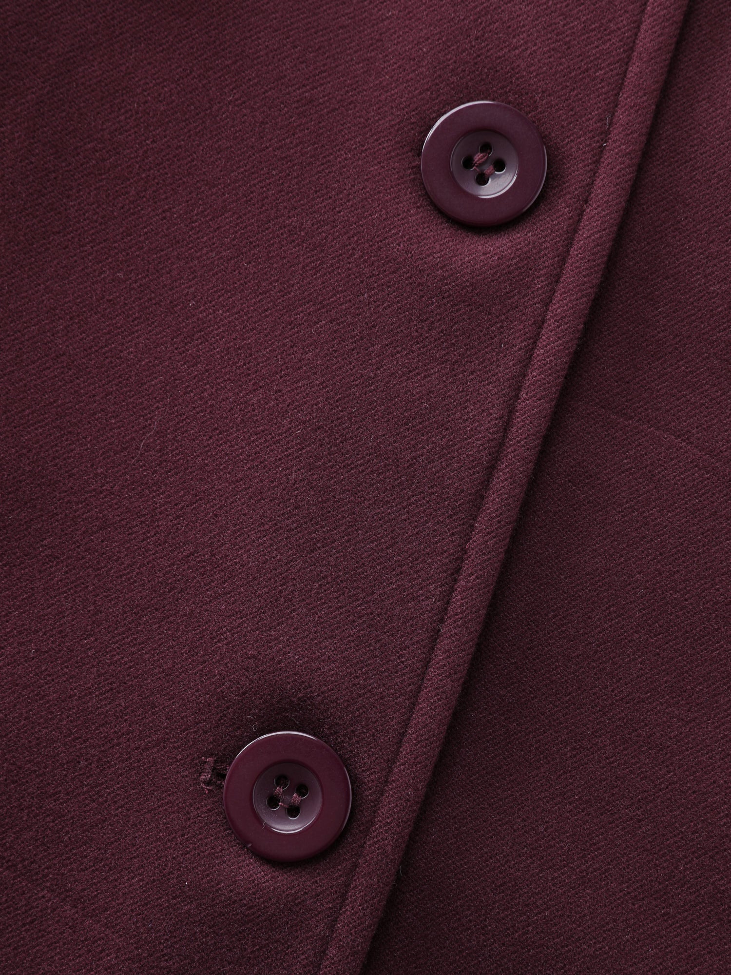 Solid Three Button Flared Coat