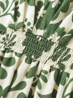 Large Floral Print Pockets Midi Dress