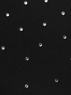 Rhinestone Ruffle Sleeve Mesh Patchwork Dress