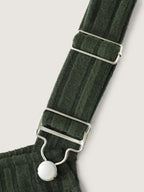 Ribbed Pockets Overall Straps Jumpsuit