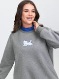2-In-1 Puppy Embroidered Turtleneck Sweatshirt