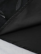 Leafy Print Sheer Sleeve V-Neck Midi Dress