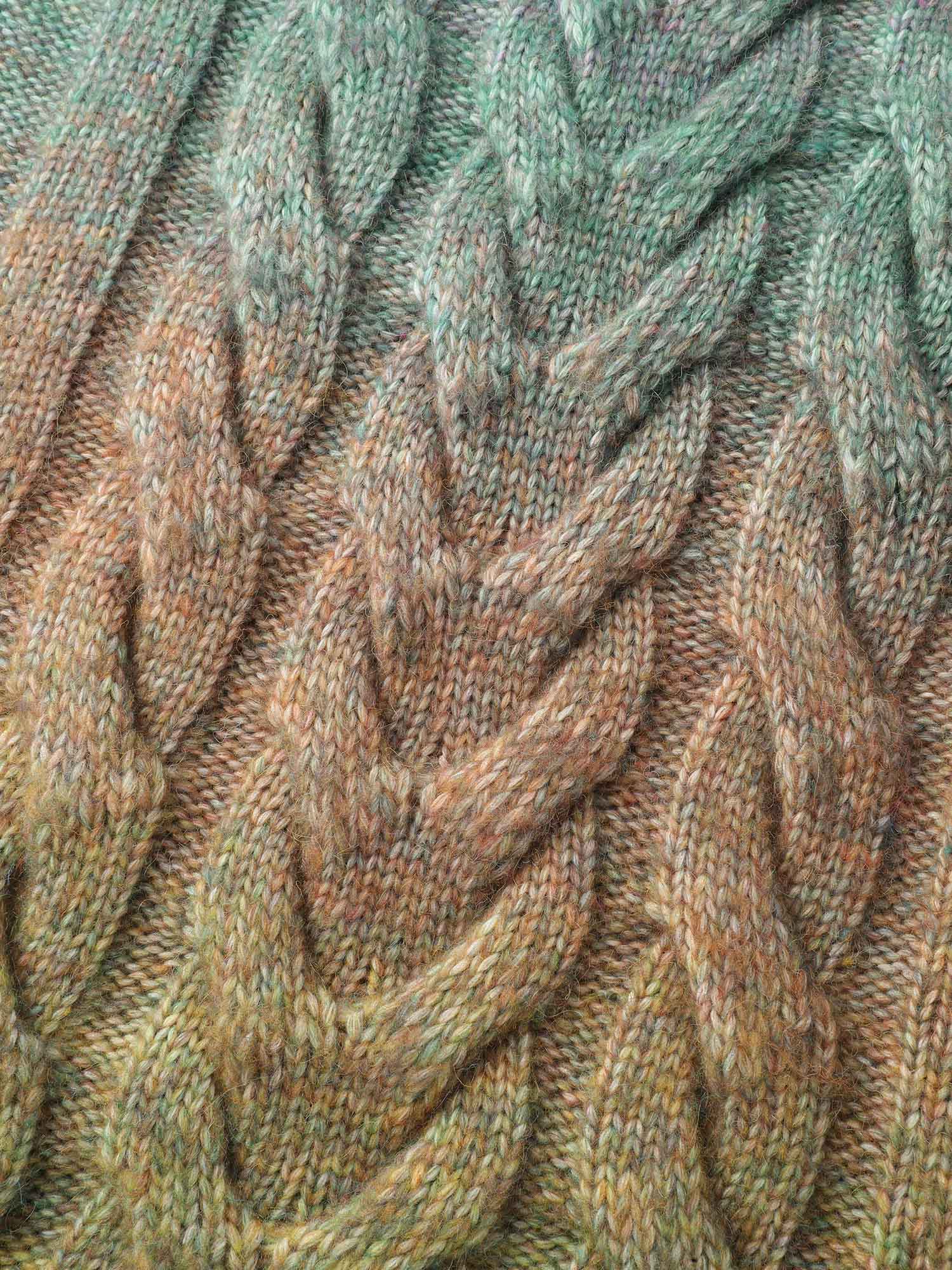 Heather Color Gradient Drop Shoulder Pullover