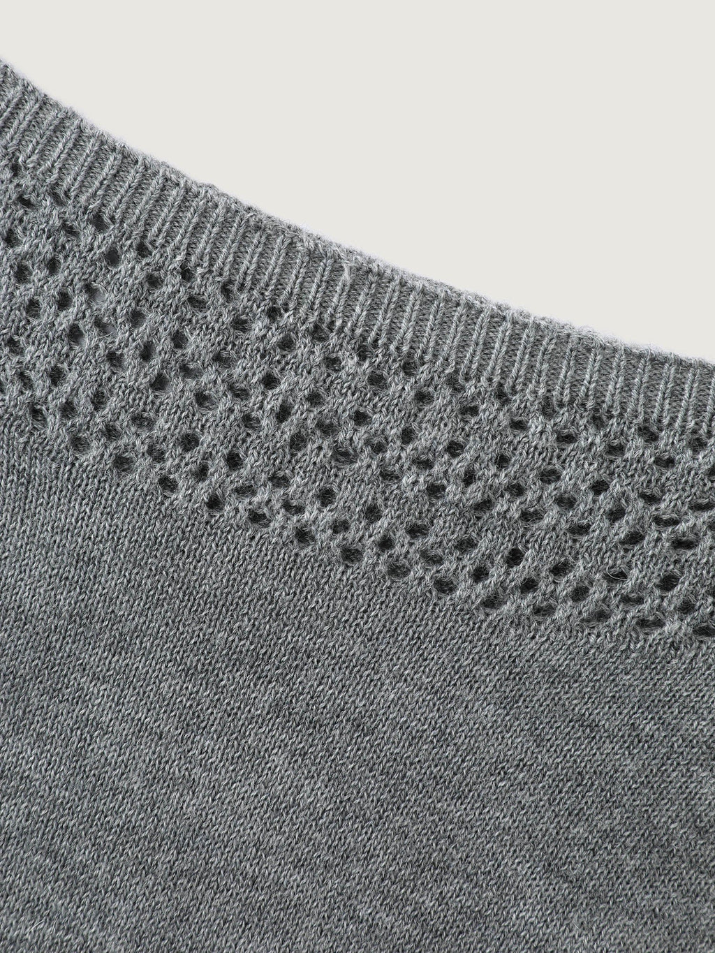 Textured Drop Shoulder Boat Neck Pullover