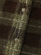 Plaid Pockets Button-Down Coat