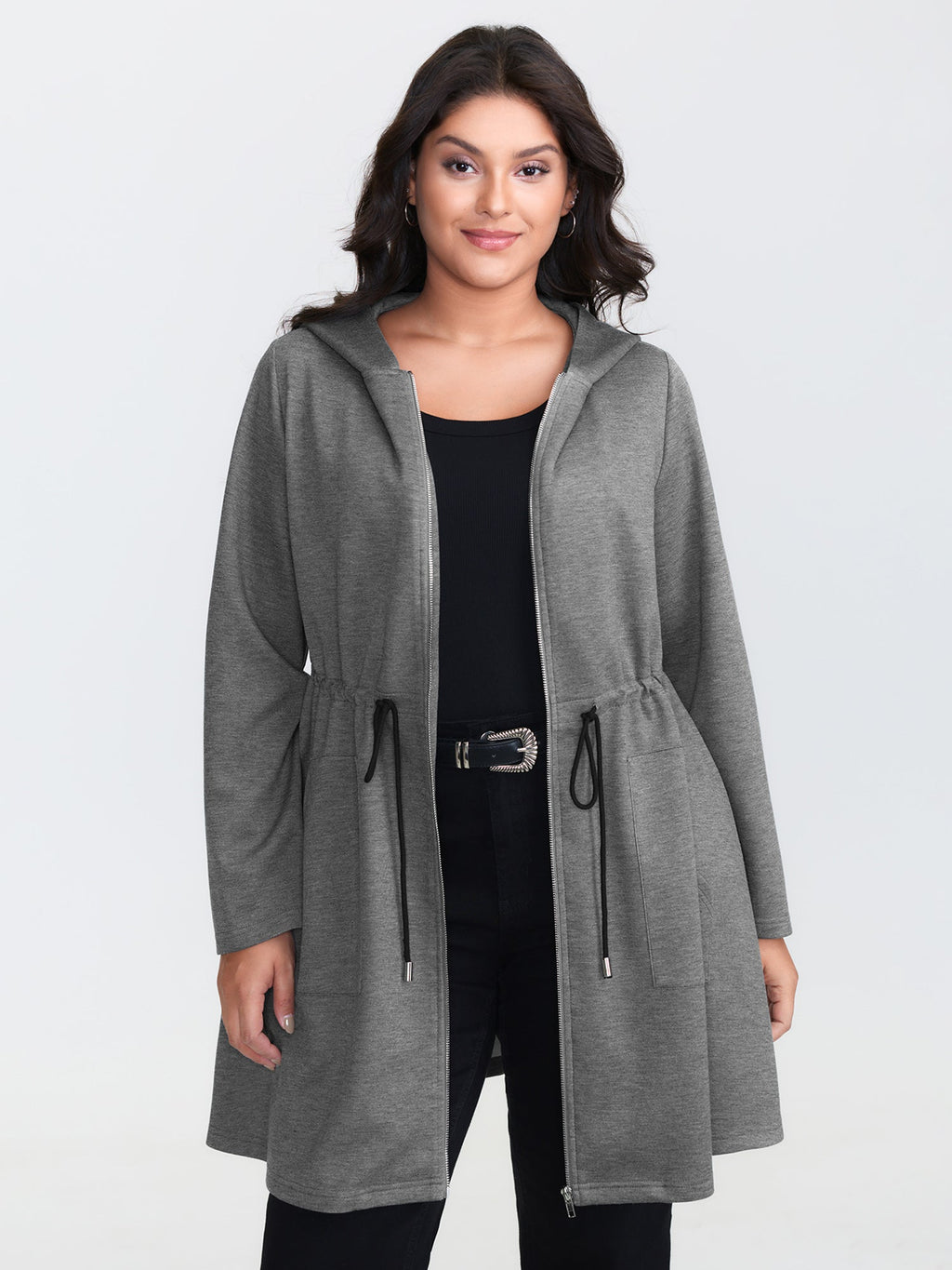 Supersoft Color Contrast Hooded Coat