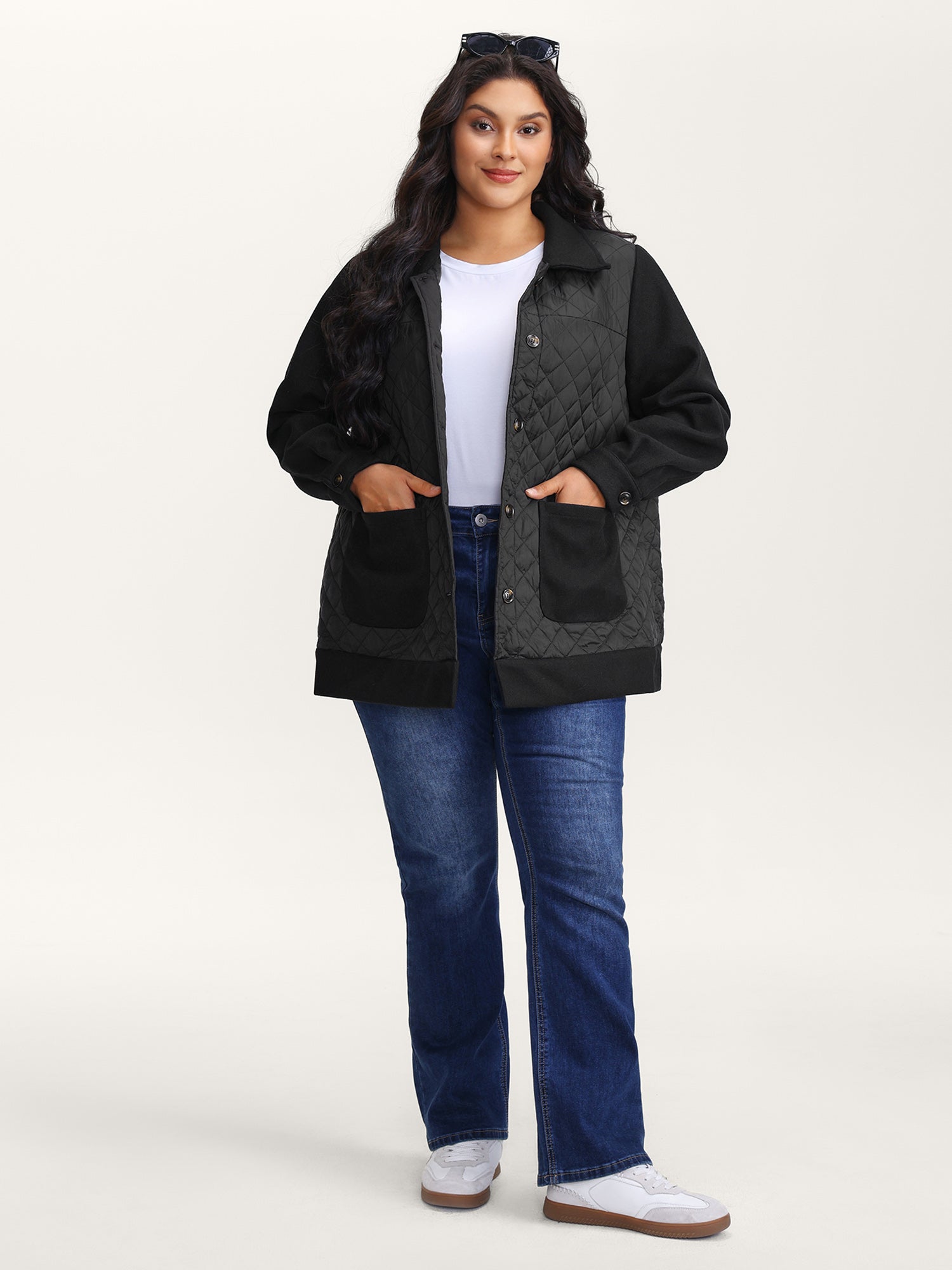 Pockets Contrast Puffer Parka