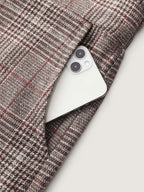 Plaid Button Detail V-Neck Jumpsuit