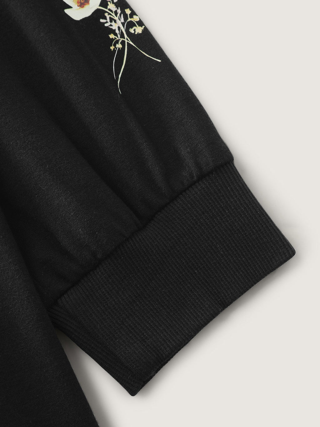 Floral Fun Stretchy Cuffs Sweatshirt