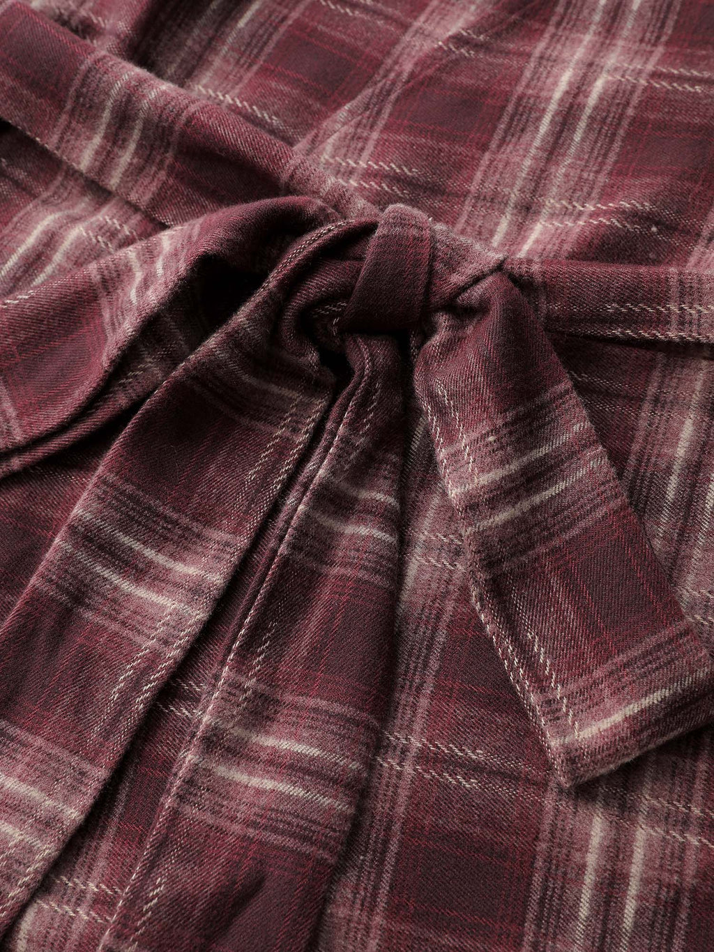 Plaid Asymmetrical Hem Cinched-Waist Coat