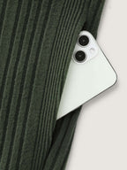 Ribbed Pockets Overall Straps Jumpsuit