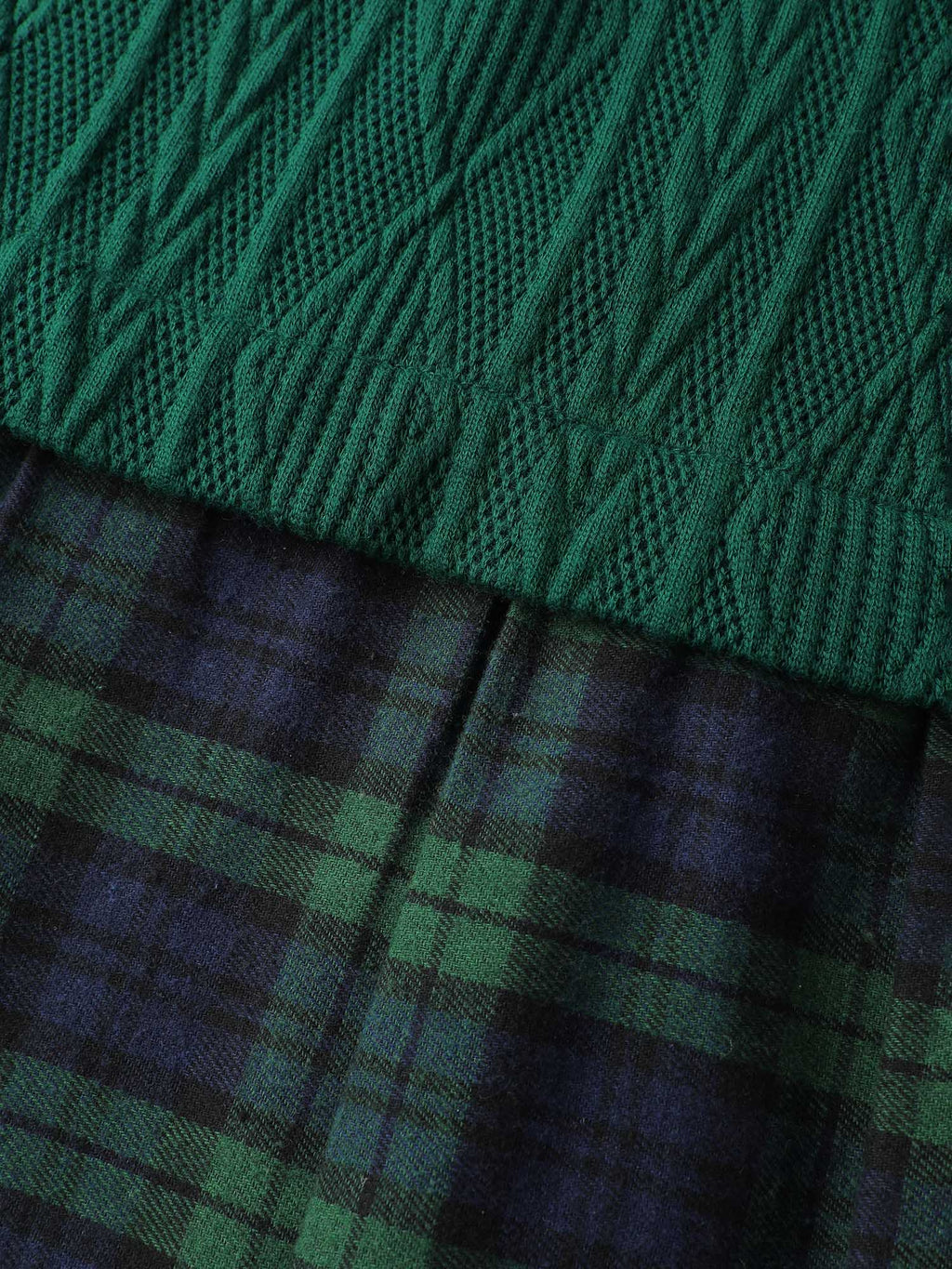 Layered Plaid Pockets Midi Dress