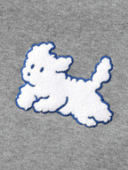 2-In-1 Puppy Embroidered Turtleneck Sweatshirt