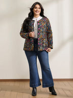 Floral Print Padded Cotton Jacket
