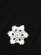 Snowflakes Embroidered  Open Cardigan