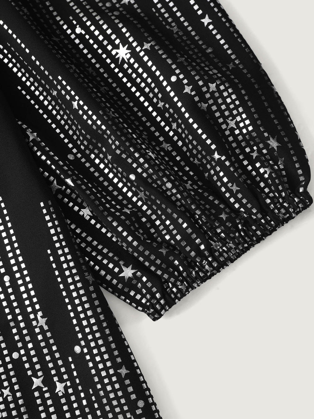 Shimmery Cut-Out Neck Blouse