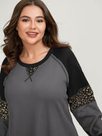 Color Contrast Waffle Knit T-Shirt