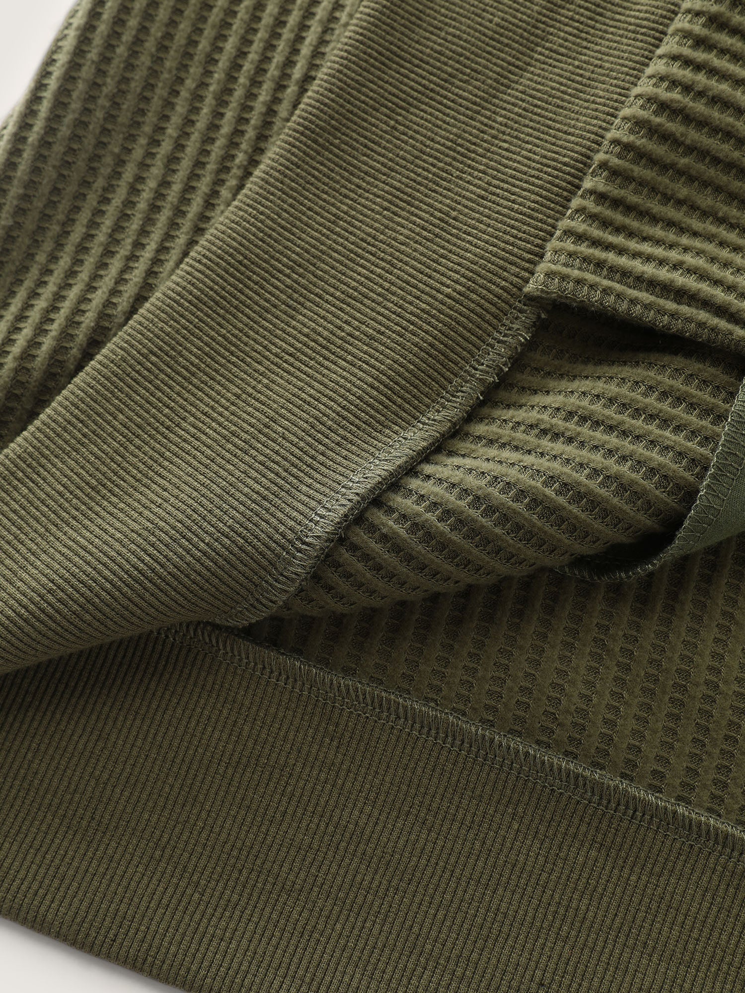 Ribbed Texture Pockets Hooded Coat