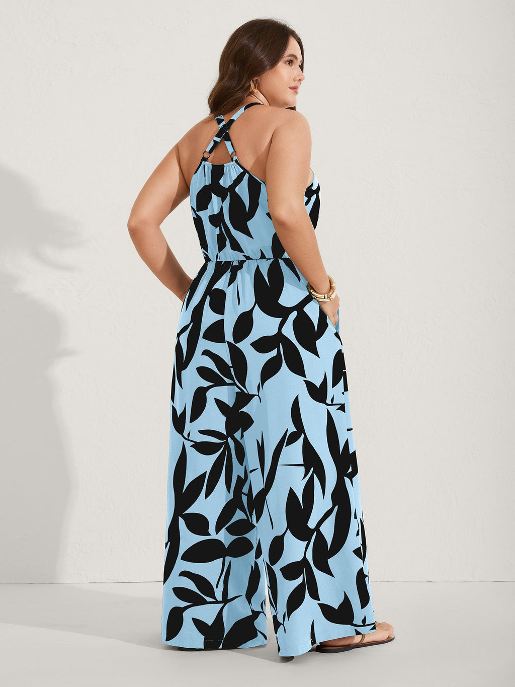 Silhouette Floral Print Sweetheart Jumpsuit