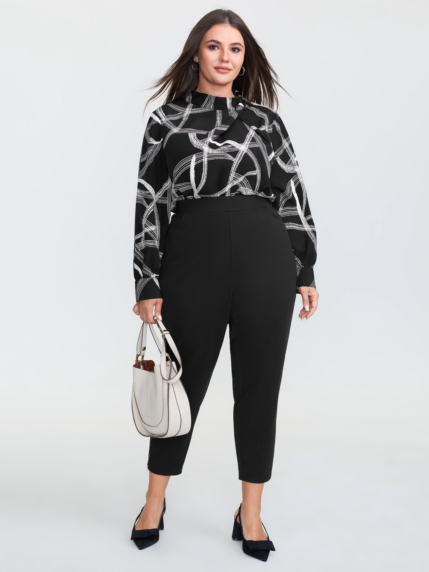 Pull-On Straight-Fit Pants