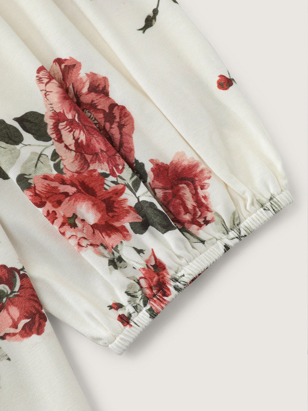 Supersoft Floral Lace Trim Knit Top