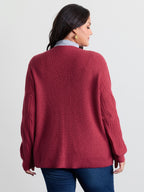 Supersoft 3D Button Cozy Holiday Knit Cardigan