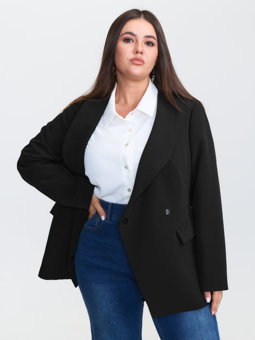 Side Belted Plain Blazer